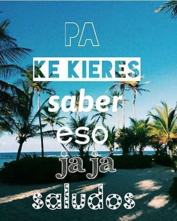 Pa K Kieres Saber Eso Jaja Saludos Memes Pedia Fandom