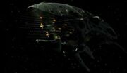Romulan drone-ship explodes