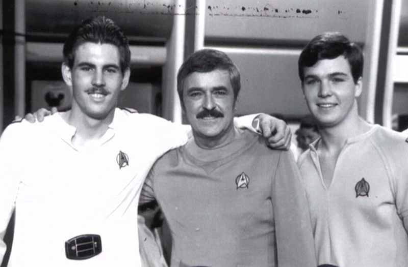 montgomery scott actor James Doohan with his two sons