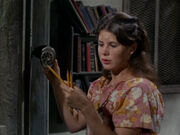 Miri at the pencil sharpener