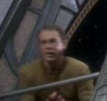 Bajoran security officer fighting a Hunter