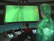 Janeway wird ins Borgschiff geholt