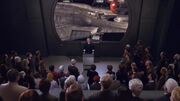 Forrest hält eine Rede