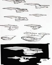 Galaxy class USS Enterprise-D November 1986 design process