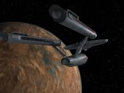 Enterprise im Orbit von Rigel XII