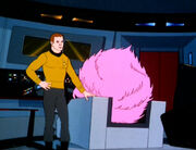 The borg tribble isn't a pink tribble, like this one from the Animated Series.