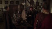 Archer and Trip in Garos' shop