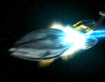 Andorian battle cruiser destroyed