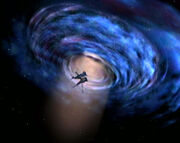 Laans lightship exits wormhole