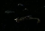 Raging Queen, Elkins and two Klingon warships
