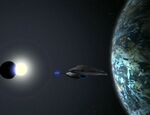 Eclipsed planet (Voyager Opening Credits)
