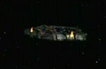 Buck-toothed alien starship