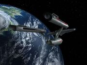 Enterprise im Orbit von Elas