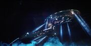 USS Discovery in cave