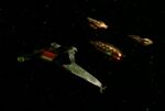 Klingon Bird-of-Prey attacking Convoy 6