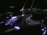 Jem'Hadar battle cruiser, aft