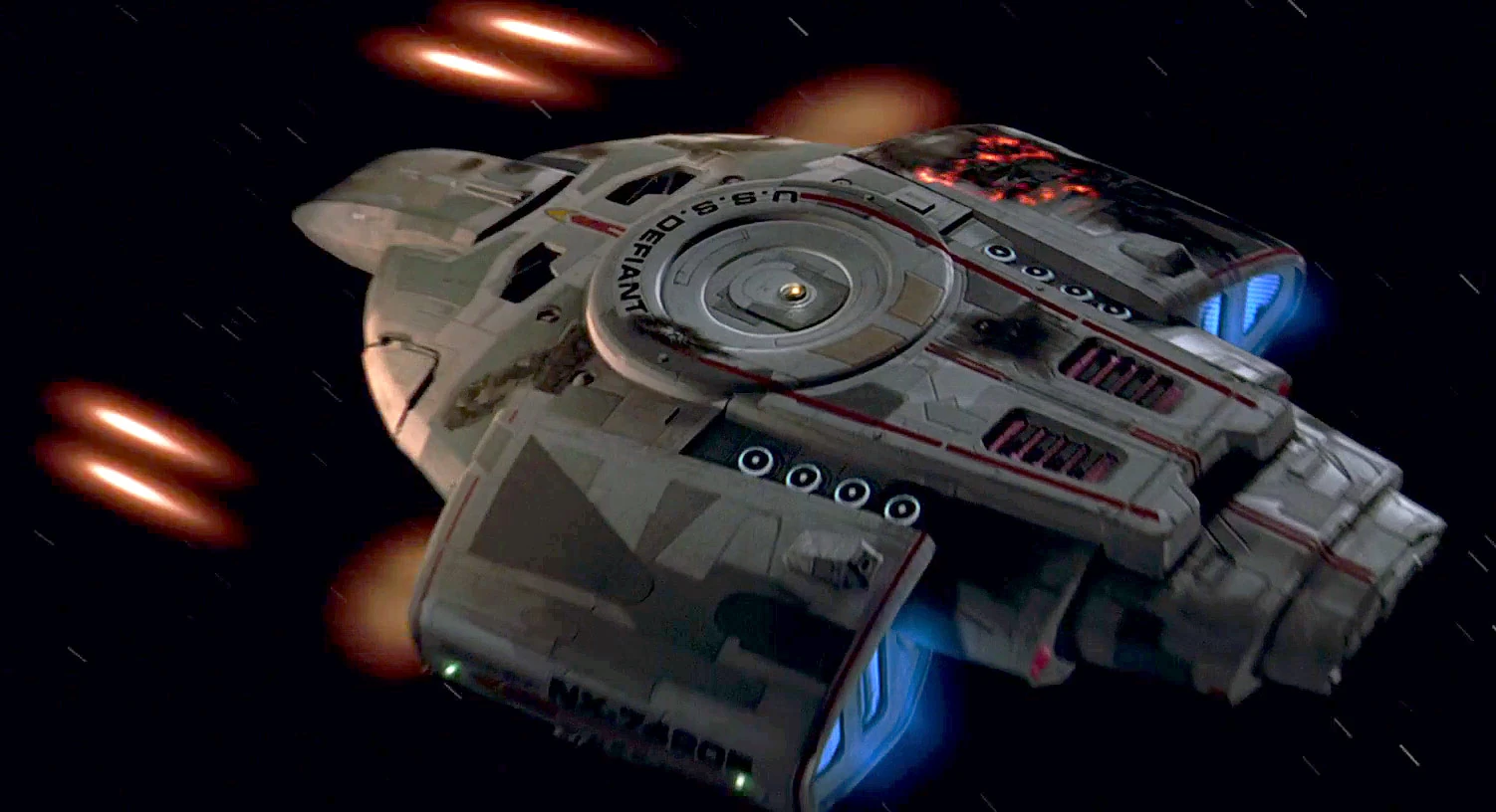 Image USS Defiant firing phaser cannons, 2373.jpg Memory Alpha