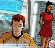 Countdown to darkness, Chekov et Uhura sur la passerelle
