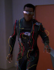Geordi in interface suit