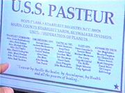 USS Pasteur dedication plaque