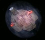 Defiant-class shields hit