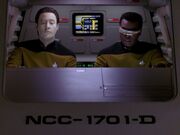 Data und La Forge im Shuttle