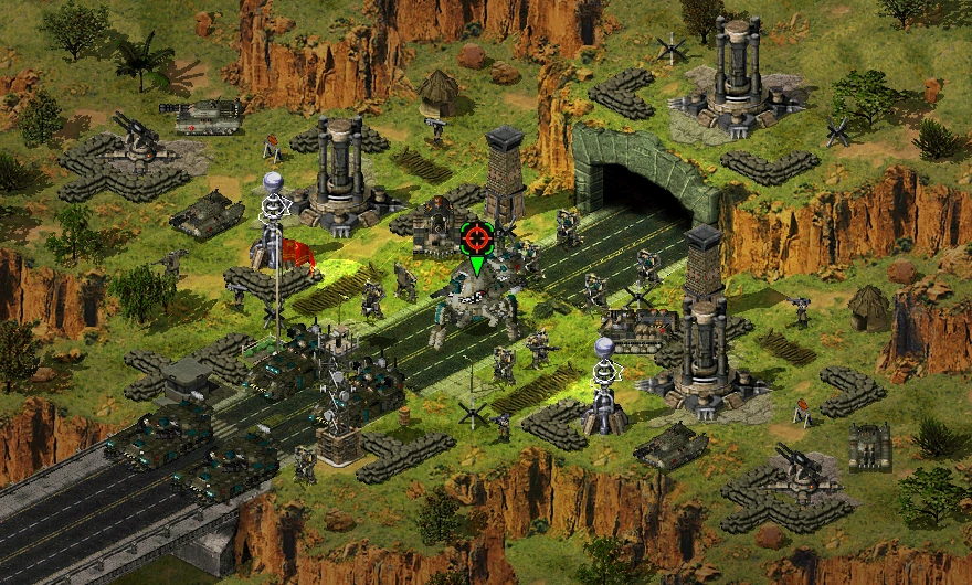 正被云茹亲卫队护送的百夫长攻城机甲