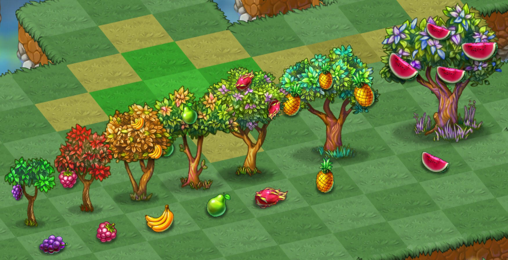 Image Fruit Baring Trees and Their Corresponding Fruits.jpg Merge
