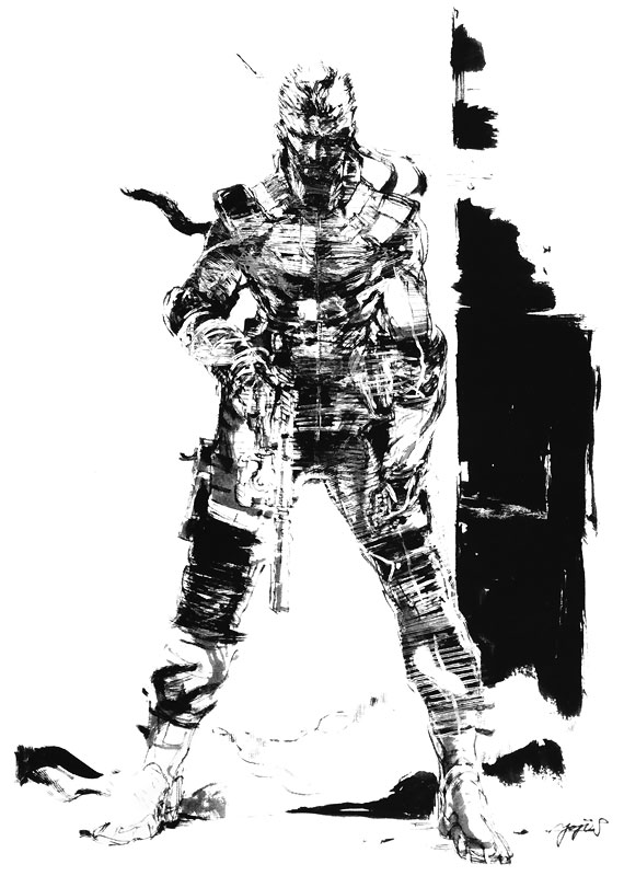 MGS2. Solid Snake Portrait. Yoji Shinkawa.