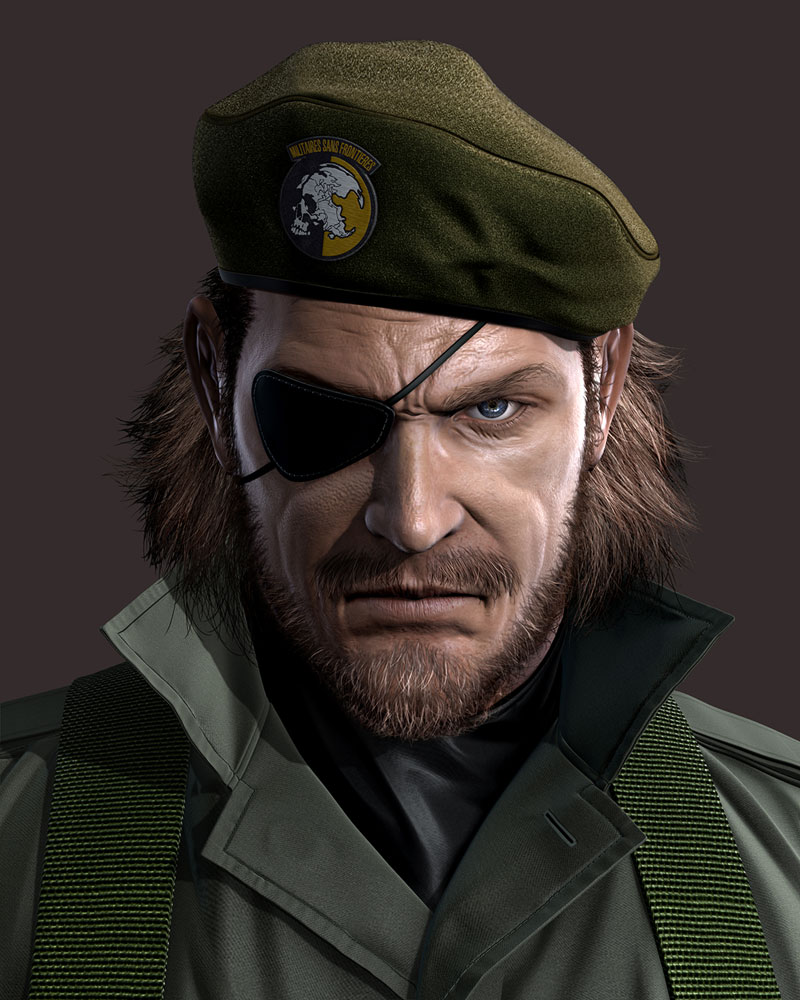 CAP+Track Metal Gear Solid Venom Snake Phantom Pain Big Boss Cosplay Wig hair