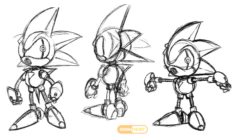 Metal sonic нарисовать