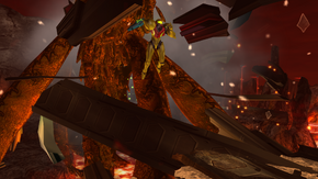 Vorash tries to eat Samus