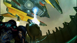 MP3 Ship grapples Bomb part