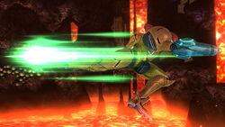 SSBWU Samus Flying Back Kick