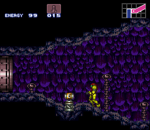 super metroid falling blocks crateria