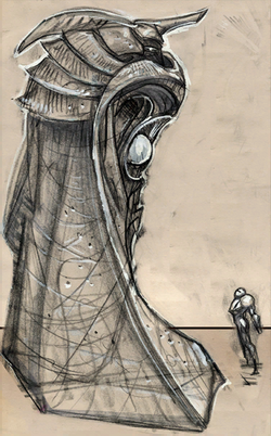 Luminoth Statue Concept art