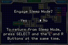 Metroid Fusion Sleep Mode