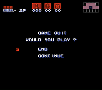 Unused options menu