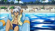 Tsubasa Sunbathing