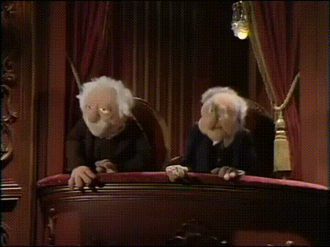 Billedresultat for statler and waldorf gif