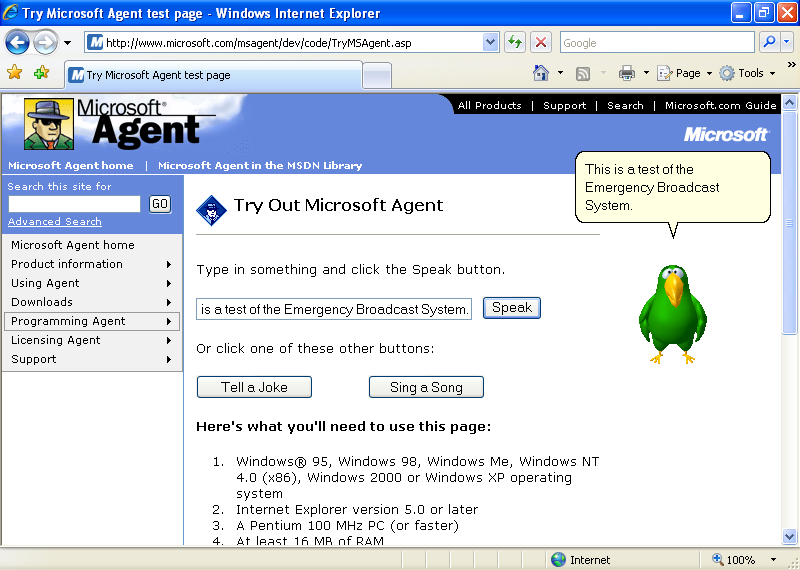 Microsoft Agent Characters