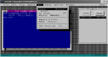 Скриншот редактора кода Visual Basic 1.0 для MS-DOS