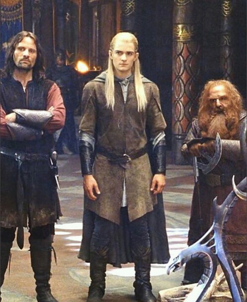 Aragorn, Legolas and Gimli Middle Earth Film Saga Wikia Fandom