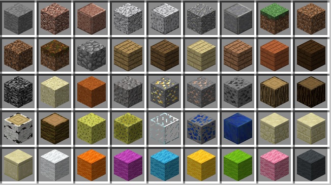 Minecraft Blocks List Pdf