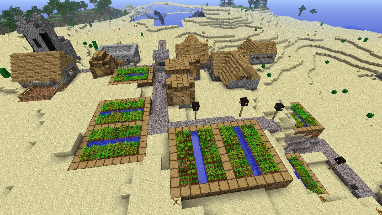 What is the title of this picture ? Image - Minecraft Desert Village.jpg | Minecraft Wiki | FANDOM powered
