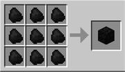 Crafting bloc de charbon