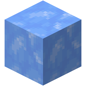 blue ice block