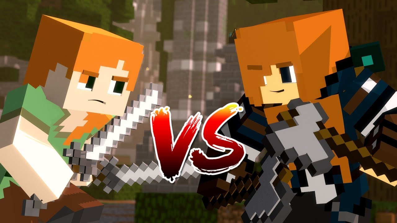 ALEX vs LYNNA [Minecraft Versus] (Fight Animation) | Minecraft