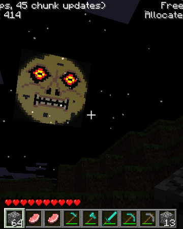 minecraft lunar moon and red sun