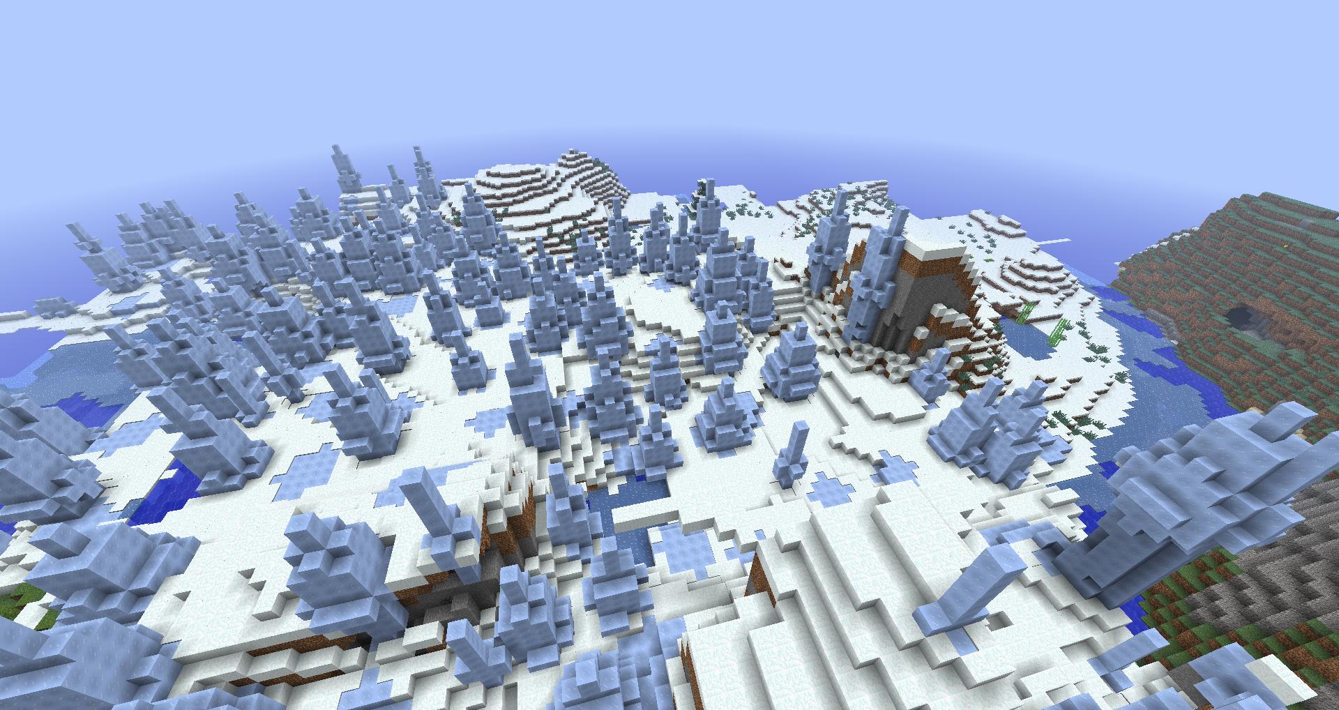 What is the title of this picture ? Image - Ice Spikes.jpg | Minecraft Bedrock Wiki | FANDOM powered by Wikia